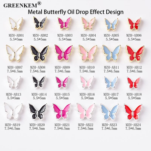 10 PCS Sac 3D Métal Papillon Effet Goutte D'huile Designer Strass En Gros Fournitures pour Strass Nail Décoration - Product Image 3