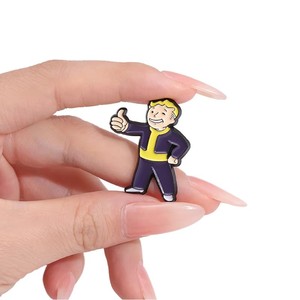 เข็มกลัดติดเสื้อแบบน่ารักสำหรับเด็กผู้ชาย <span class=keywords><strong>Fallout</strong></span> <span class=keywords><strong>4</strong></span> Vault Boy เข็มกลัดเคลือบโลหะ Burna Boy คอสเพลย์ เกมส์ บรอชติดกระเป๋าเป้ กางเกงยีนส์ - Product Image 2
