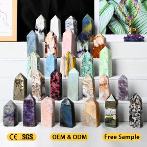 Torres de Cristal, Piedras Preciosas Curativas al por Mayor, Obelisco de Cristal Natural de Cuatro Caras para Recuerdo - Product Image 1