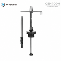 Chicha portable moderne en acier inoxydable et POM givré avec un design durable et écologique pour une utilisation en extérieur et en voyage