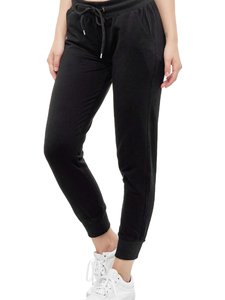 High Quality Women Jogger <b>Pants</b> 100 Percent Cotton Blend Fleece Lined Elastic Waist Winter Trousers - Product Image 1