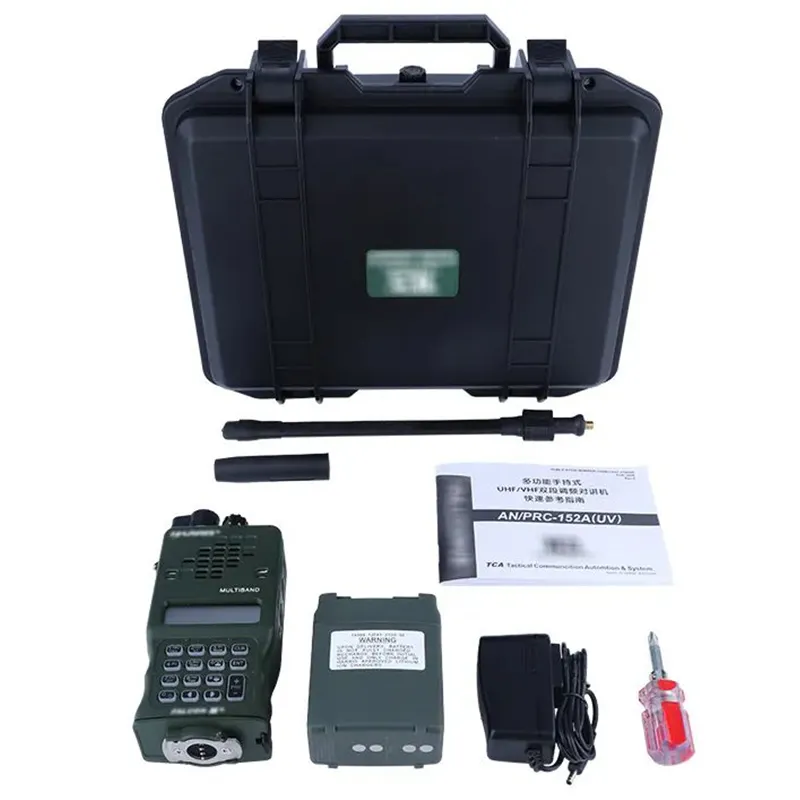 PRC-152A 10W GPS Analog dua arah, Radio IP67 tahan air 10000mAh 128 saluran kuat Dual Band Walkie Talkie