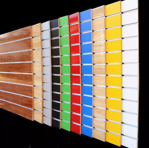 Construction <span class=keywords><strong>Noyer</strong></span> Extira Bent Slat Wall Mount Mdf Fiberboard Raw Board 9mm pour Store Display - Product Image 1