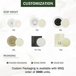 Gel douche et savon de forme originale personnalisés pour hôtel 5 étoiles de luxe, emballage éco-responsable - Product Image 3