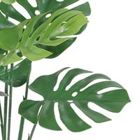 Feuilles artificielles de Monstera de haute qualité Turtle Back pour la décoration des fêtes de Thanksgiving, plante artificielle verte