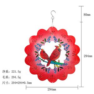 8인치 승화 금속 윈드 스피너, 공예용 실내외 정원 장식용 걸이형 윈드 스피너 - Product Image 2