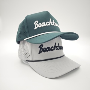 Innovative Headwear 5 Panel Golf Cap Custom Embroidery Logo Low MOQ OEM Laser Perforated Quick Dry <b>Waterproof</b> Performance Supply - Product Image 3