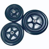 Roue pivotante médicale de 7 pouces avec pneu en PU pour fauteuil roulant ou chariot