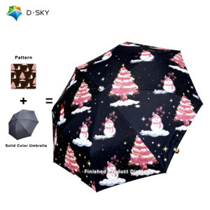 Ô dù mini gấp 5 lớp, chống nước, nhiều màu sắc dễ thương, in logo tùy chỉnh dành cho nữ giới người lớn - Product Image 1