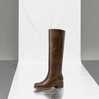 Bottes transparentes à talons très hauts avec fermeture éclair, ornées de cristaux et de strass, pour la pole dance, nouvelle collection automne-hiver