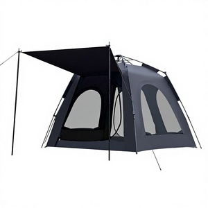 เต็นท์พับได้อัตโนมัติแบบพกพาสำหรับตั้งแคมป์กลางแจ้ง ป้องกันฝน ป้องกันแดด รูปทรงหกเหลี่ยม หนาพิเศษ - Product Image 1