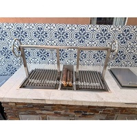 Barbecue argentin en acier inoxydable avec brasero