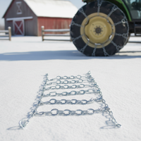 Cadenas para Neumáticos de Tractor de Doble Anillo - Acero Endurecido Marca Bright Future 1 Año de Garantía