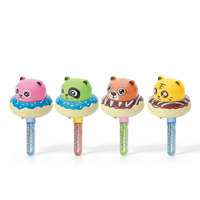 Jouets d'été pour enfants en plein air, bâtonnets à bulles en plastique non toxique, 9 pièces, style beignet, à presser pour faire des bulles d'animaux