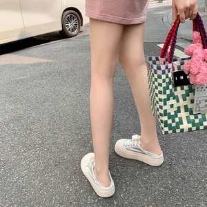 Zapatos de Mujer con Cordones Estilo Coreano 2026, Parte Superior de Satén de Seda Real, Punta Redonda y Suela Gruesa, Zapatillas Casuales Retro Lindas - Product Image 3
