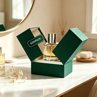 Boîte cadeau de luxe personnalisée à double ouverture rigide pour parfum, en papier écologique, avec logo, pour emballage de flacon de parfum