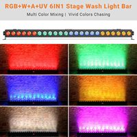 Barre de lumière murale PKnight Stage Wall Washer, télécommande DMX, 24 LED RGBWA+UV, IP65, angle de faisceau 25°, dimmable, aluminium, utilisation hôtelière, garantie 1 an