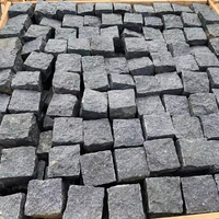 Pavés en granit noir G654 pour patio, pavés circulaires en granit pour allée, pavés en granit pour bricolage, prix de gros abordable