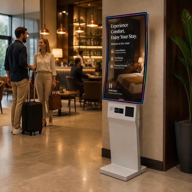 Ultra-Slim Curved Screen Commercial Advertising Display 4K Immersive Visual Experience Seamless Mobile Poster Display for Events