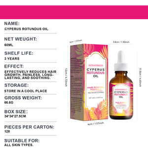 Aceite de Cyperus Rotundus de 60 ml para Depilación, Calmante de Larga Duración, Reduce el Crecimiento del Vello Corporal, Plantas Naturales - Product Image 1