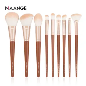 MAANGE – ensemble d'outils de maquillage pour femmes, brosses de beauté en Nylon végétalien, 9 pièces