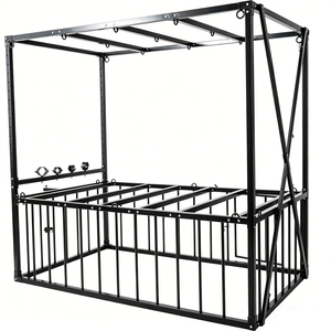 BANSEY Double Deck Submissive Confinement Cage with Padded Restraint Bed Meubles bondage BDSM Club Dungeon Furniture - Product Image 5