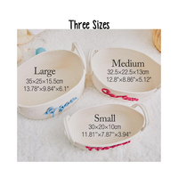 Paniers en corde de coton personnalisés avec nom de bébé Vente en gros Paniers de rangement en corde 100% coton Naturel Fabriqué au Viet Nam