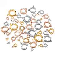 Porte-breloque mousqueton à ressort en acier inoxydable, fermoir à déclenchement pour bijoux, colliers, bracelets et chaînes