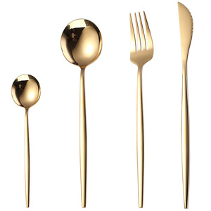 Ensemble de couverts en acier inoxydable de style portugais, couteau à steak moderne, fourchette, cuillère, argenterie de luxe pour hôtel et maison, dîner, dessert - Product Image 5