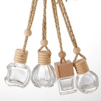 Bouteille diffuseur de parfum suspendue pour voiture 8ml 10ml, mini flacon vide en verre pour désodorisant, 100 pièces avec bouchon à vis et marquage à chaud