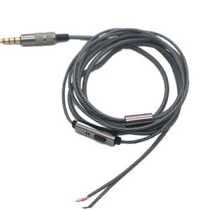 Audio <b>Cable</b> 3.5 Mm With <b>Microphone</b> And In Line Controls 120Cm Cool Gray Twisted Wire Soft To Touch - Product Image 5