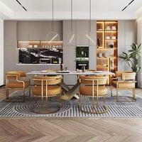 Chaise de bureau exécutive ergonomique de luxe en maille, en acier inoxydable, confortable pour la maison, l'atelier, la salle à manger, la réception de style hôtel