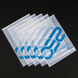 Stampa personalizzata biodegradabile compostabile PLA amido di mais in plastica con chiusura a Zip borsa con cerniera smerigliata <span class=keywords><strong>per</strong></span> i vestiti - Product Image 6