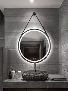 Miroir <span class=keywords><strong>de</strong></span> Maquillage Intelligent <span class=keywords><strong>IP44</strong></span> avec Bande Lumineuse, Design Nordique, Cadre en Alliage d'Aluminium, Éclairage LED, Suspendu pour <span class=keywords><strong>Salle</strong></span> <span class=keywords><strong>de</strong></span> <span class=keywords><strong>Bain</strong></span> et Chambre à Coucher - Product Image 4
