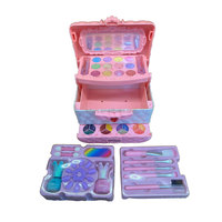 Lucky Toys Jouets En Gros Kit De Maquillage Dressup Set pour Filles Coloré Princesse Sac Rose Miroir Rouge À Lèvres Ombre À Paupières Vernis À Ongles