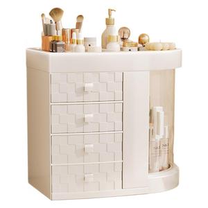 Caja de almacenamiento de cosméticos de estilo japonés con cajones, organizador de escritorio transparente para maquillaje y productos para el cuidado de la piel - Product Image 5