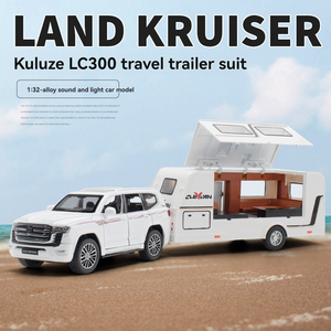 รถโมเดลโลหะผสมแลนด์ครุยเซอร์ LC300 RV ขนาด 1:32 พร้อมเสียงและไฟ เปิดประตูได้ ของสะสม ของเล่นเด็กผู้ชาย - Product Image 2