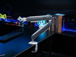Support de Moniteur Rotatif à <span class=keywords><strong>Bras</strong></span> Robotique 2-9KG 17"-32" Support de Bureau Cantilever pour Écran d'Ordinateur avec Base Relevable - Product Image 5