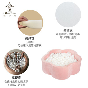 Piscine à balles Love Tree 100x40cm en peluche pour enfants, jouet d'intérieur - Product Image 3