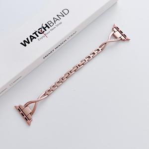 HMJ Vente en gros <span class=keywords><strong>Bracelet</strong></span> en métal pour femmes <span class=keywords><strong>Bracelet</strong></span> réglable de luxe <span class=keywords><strong>Bracelet</strong></span> de montre pour <span class=keywords><strong>Apple</strong></span> <span class=keywords><strong>Watch</strong></span> personnalisé <span class=keywords><strong>Bracelet</strong></span> en acier inoxydable - Product Image 1