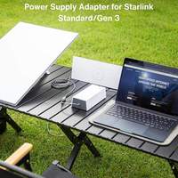 Adaptateur d'alimentation Starlink Gen 3 195W 57V 3.45A avec port CC étanche C8 détachable et fonction PD Type-C