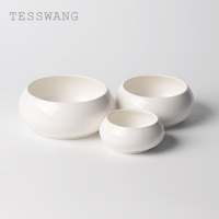 TESSWANG Vajilla de Cerámica Blanca con Logotipo Personalizado, Juegos de Vajilla y Platos de Diferentes Formas, Vajilla al por Mayor para Hoteles y Restaurantes