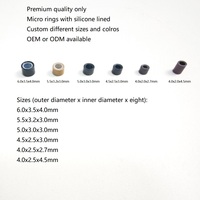 Perles de Micro Anneaux pour Extensions de Cheveux sur Mesure Doublées en Silicone, Outils et Accessoires pour Extensions Capillaires
