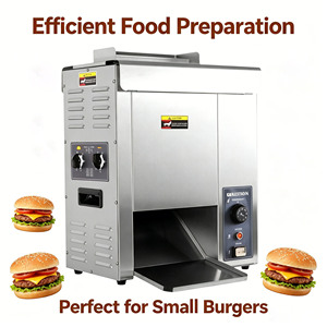 Calentador de Panes para Hamburguesas Comercial de Acero Inoxidable Tipo Cadena, Tostador Vertical Automático de Panes con Papel Antiadherente - Product Image 1