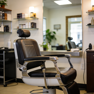 เก้าอี้ตัดผมบาร์เบอร์ยกเท้าได้ รุ่นใหม่ ทำจากสแตนเลส หุ้มหนังสังเคราะห์ สำหรับร้านเสริมสวย - Product Image 6