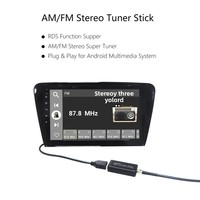 Mini adaptateur autoradio AM/FM stéréo en ABS, interface USB, antenne, compatible avec les systèmes multimédias Android