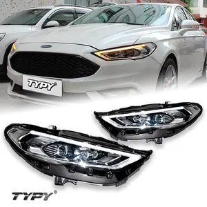 Luces de coche TYPY para Ford Fusion 2017-2021 Mondeo, faros delanteros LED con proyector, luz diurna, accesorios automotrices - Product Image 1