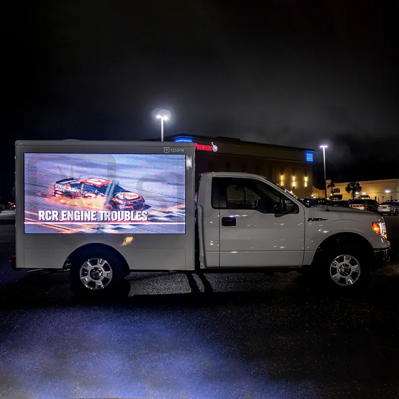 Ecran LED de publicité pour camions, affichage numérique pour remorque et camion, P6 P4.8, affichage 2 pièces