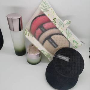Tampons démaquillants lavables en microfibre rose, ronds et carrés, colorés, à 3 couches, avec sac de lavage - Product Image 5