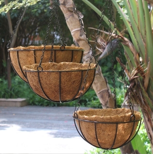 Pot de fleurs suspendu en fibre de coco biodégradable et écologique, motif dessin animé classique, pour semis et plantes de jardin domestique - Product Image 5